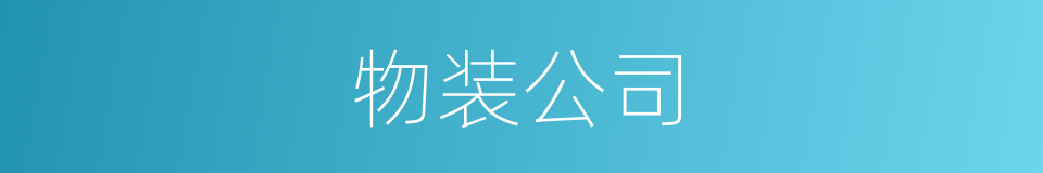 物装公司的同义词