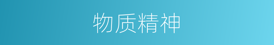 物质精神的同义词