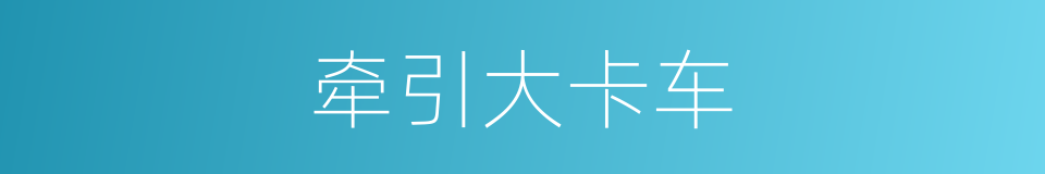 牵引大卡车的同义词
