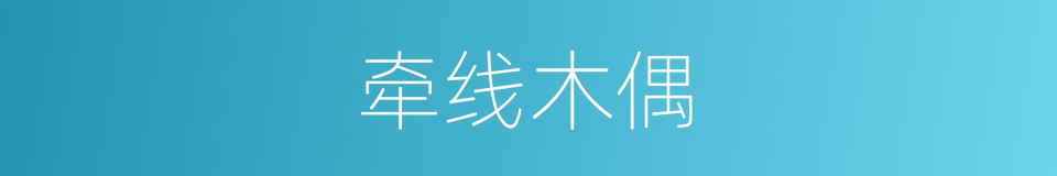牵线木偶的同义词