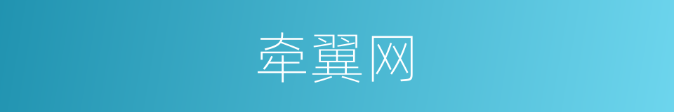 牵翼网的同义词