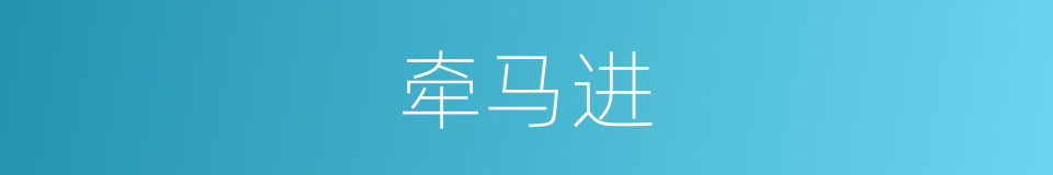 牵马进的同义词