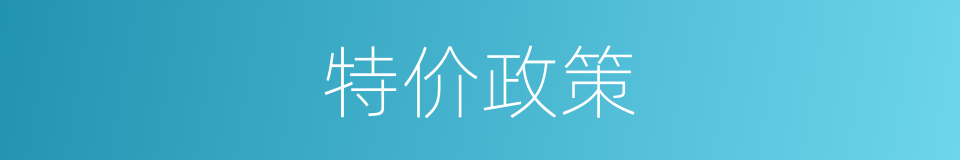 特价政策的同义词