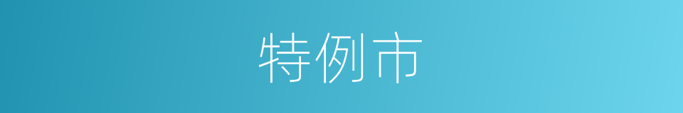 特例市的同义词