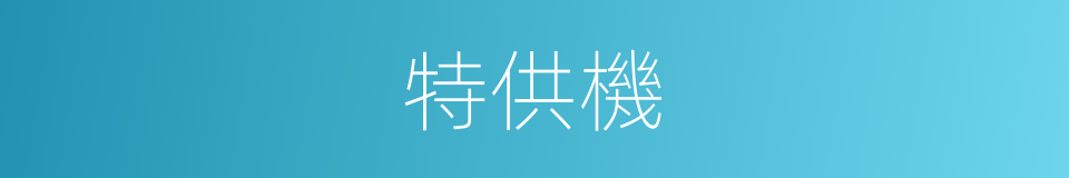 特供機的同義詞