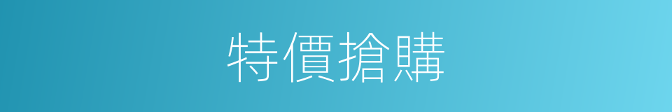 特價搶購的同義詞