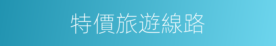 特價旅遊線路的同義詞