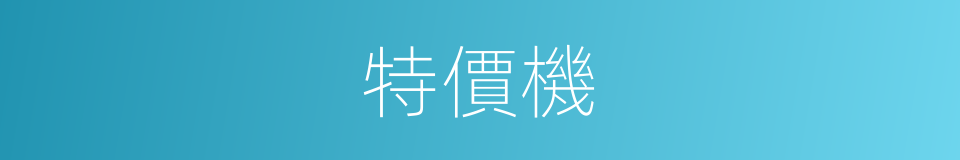 特價機的同義詞