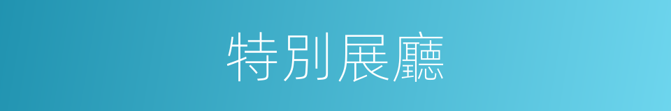 特別展廳的意思