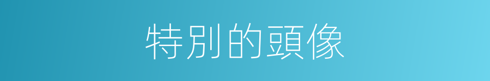 特別的頭像的意思