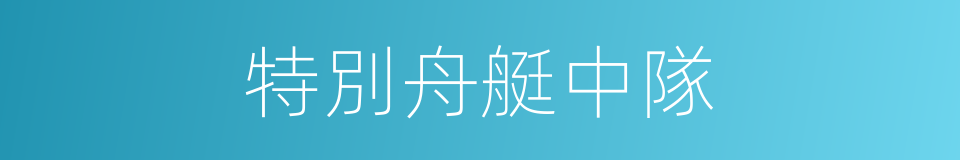 特別舟艇中隊的同義詞