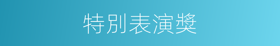 特別表演獎的同義詞