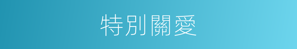 特別關愛的意思