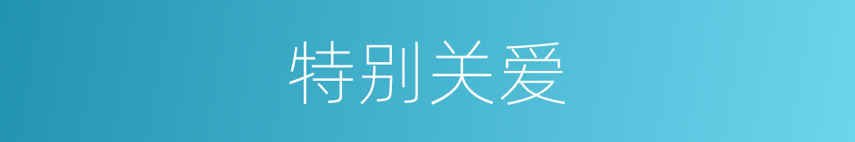 特别关爱的意思