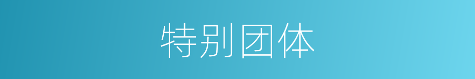 特别团体的同义词