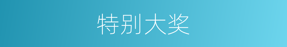 特别大奖的意思