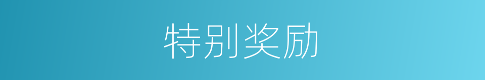 特别奖励的意思