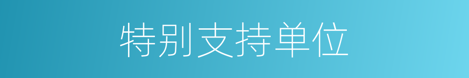 特别支持单位的同义词