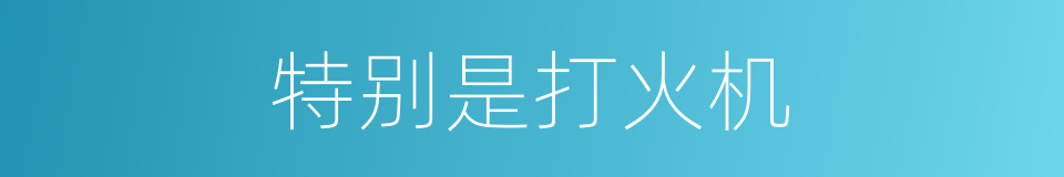特别是打火机的意思