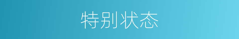 特别状态的意思