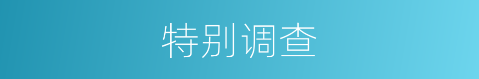 特别调查的同义词