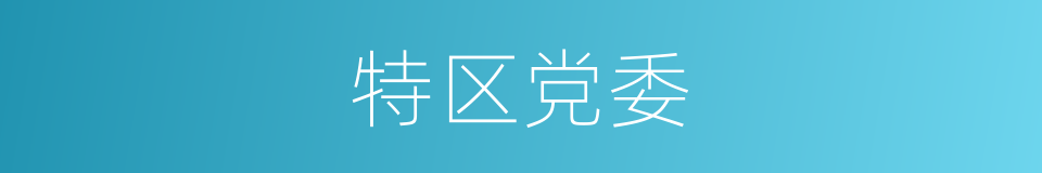 特区党委的同义词