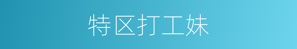 特区打工妹的同义词
