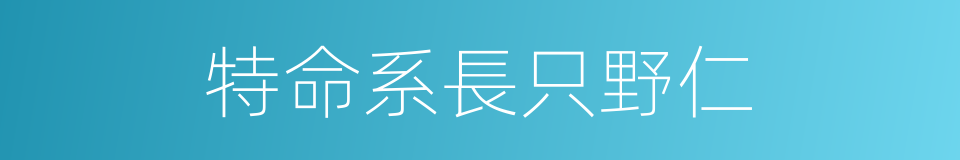 特命系長只野仁的同義詞