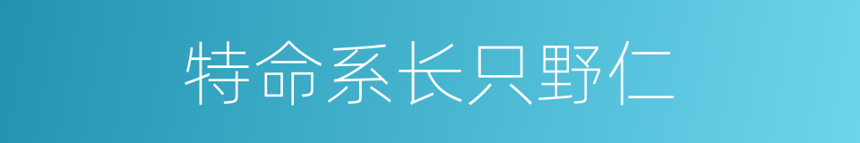 特命系长只野仁的同义词