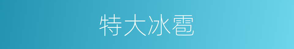 特大冰雹的同义词