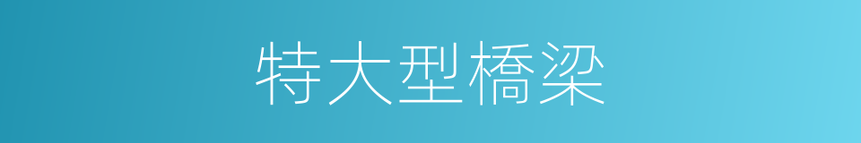 特大型橋梁的同義詞