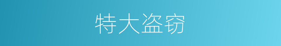 特大盗窃的同义词