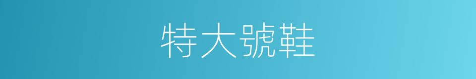 特大號鞋的同義詞