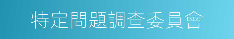 特定問題調查委員會的同義詞