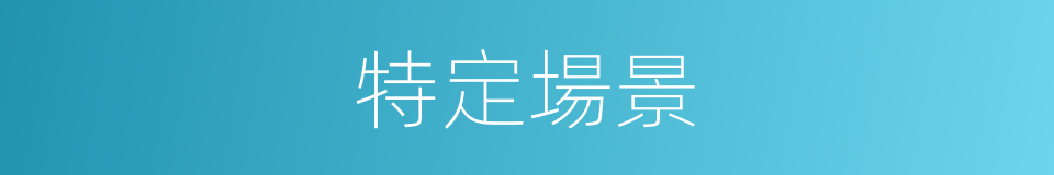 特定場景的同義詞