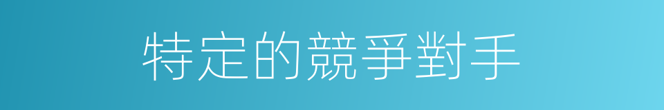 特定的競爭對手的同義詞