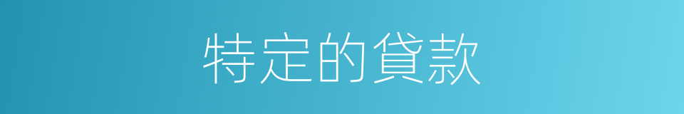 特定的貸款的同義詞