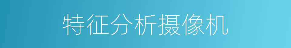 特征分析摄像机的同义词