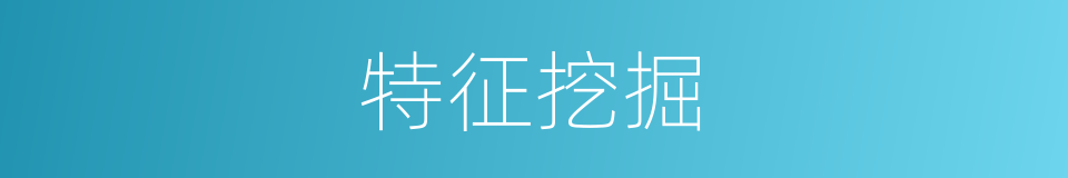 特征挖掘的同义词