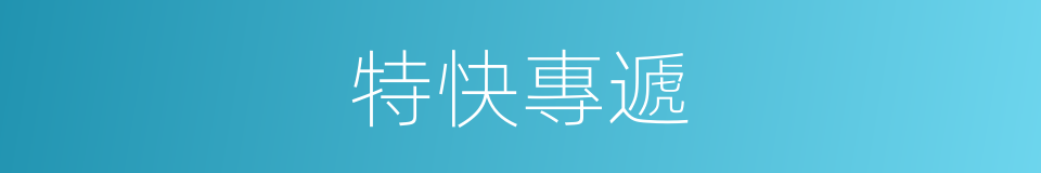 特快專遞的意思