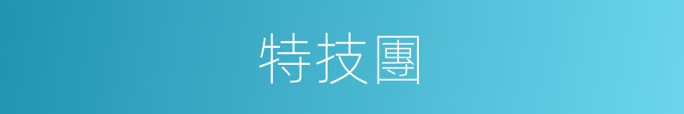 特技團的同義詞