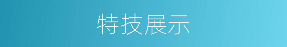 特技展示的同义词