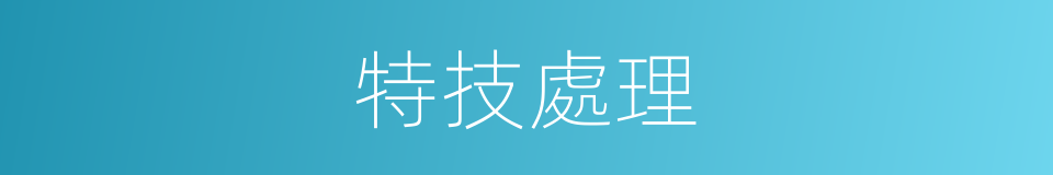 特技處理的同義詞