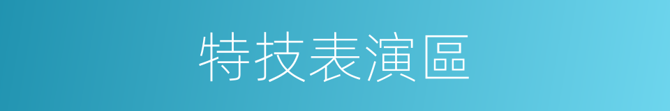 特技表演區的同義詞