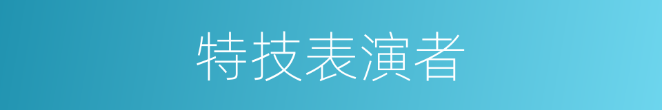 特技表演者的同义词