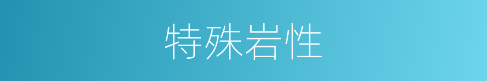 特殊岩性的同义词