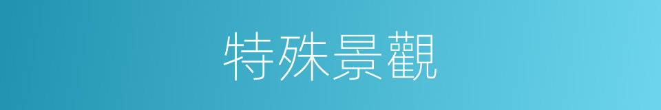 特殊景觀的同義詞