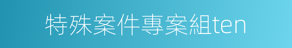 特殊案件專案組ten的同義詞