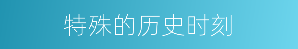 特殊的历史时刻的同义词