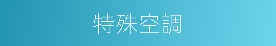 特殊空調的同義詞